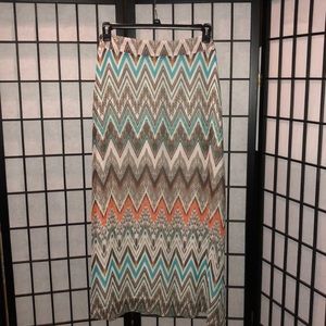 Chevron Maxi Skirt